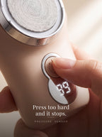 Pressure sensor stops the head when pressed too hard