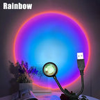 Energy Efficient Sunset Lamp with 7 Color LED Lighting