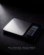 No phone required — ten foods stored in the scale itself