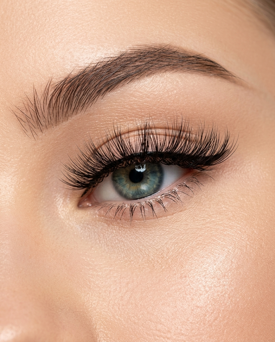 After - magnetic lashes applied