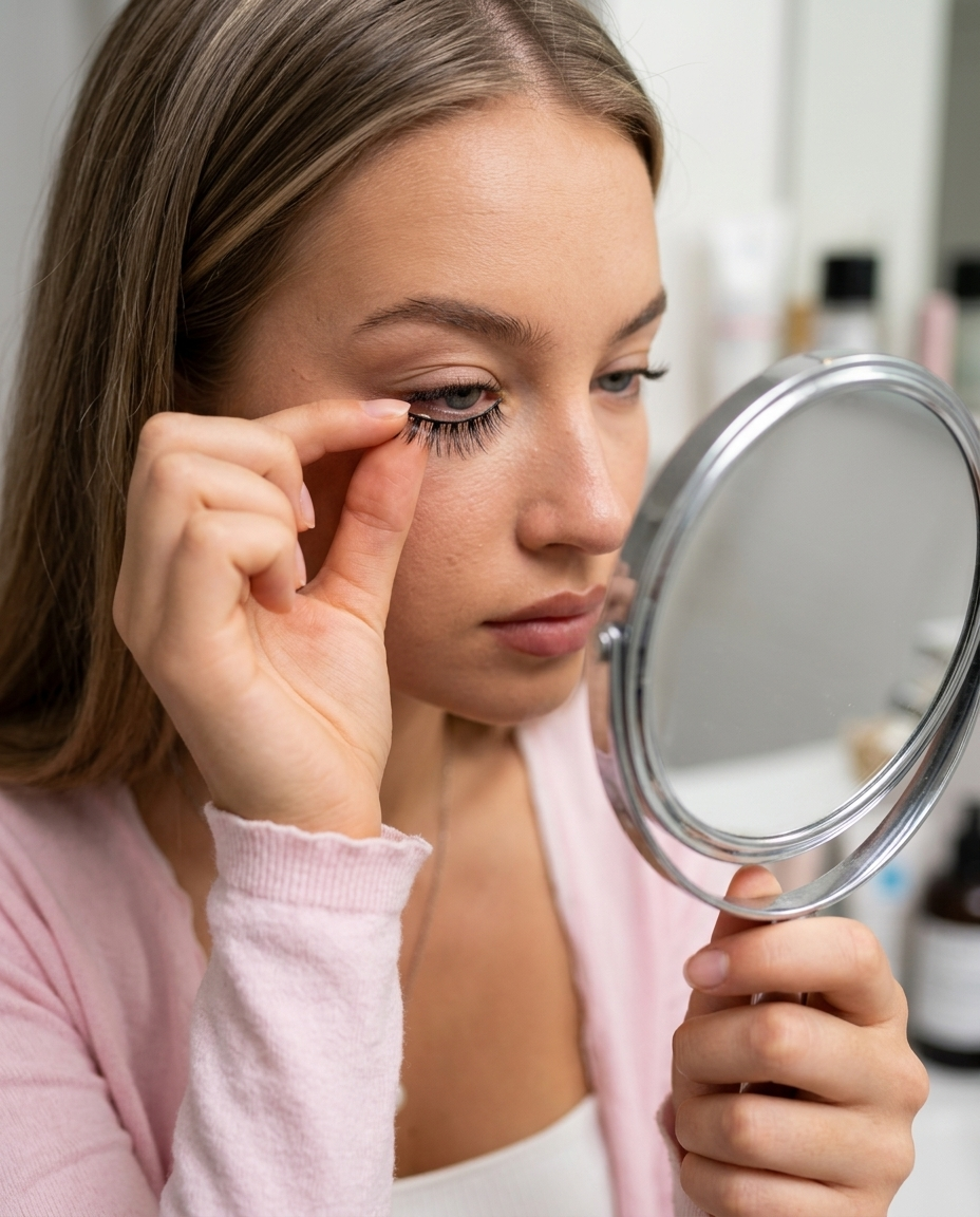 Applying magnetic lashes