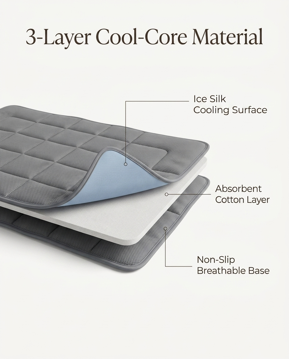 Zivol Cool — Pet Cooling Mat for Dogs & Cats | Instant Cool-Down, No Gel