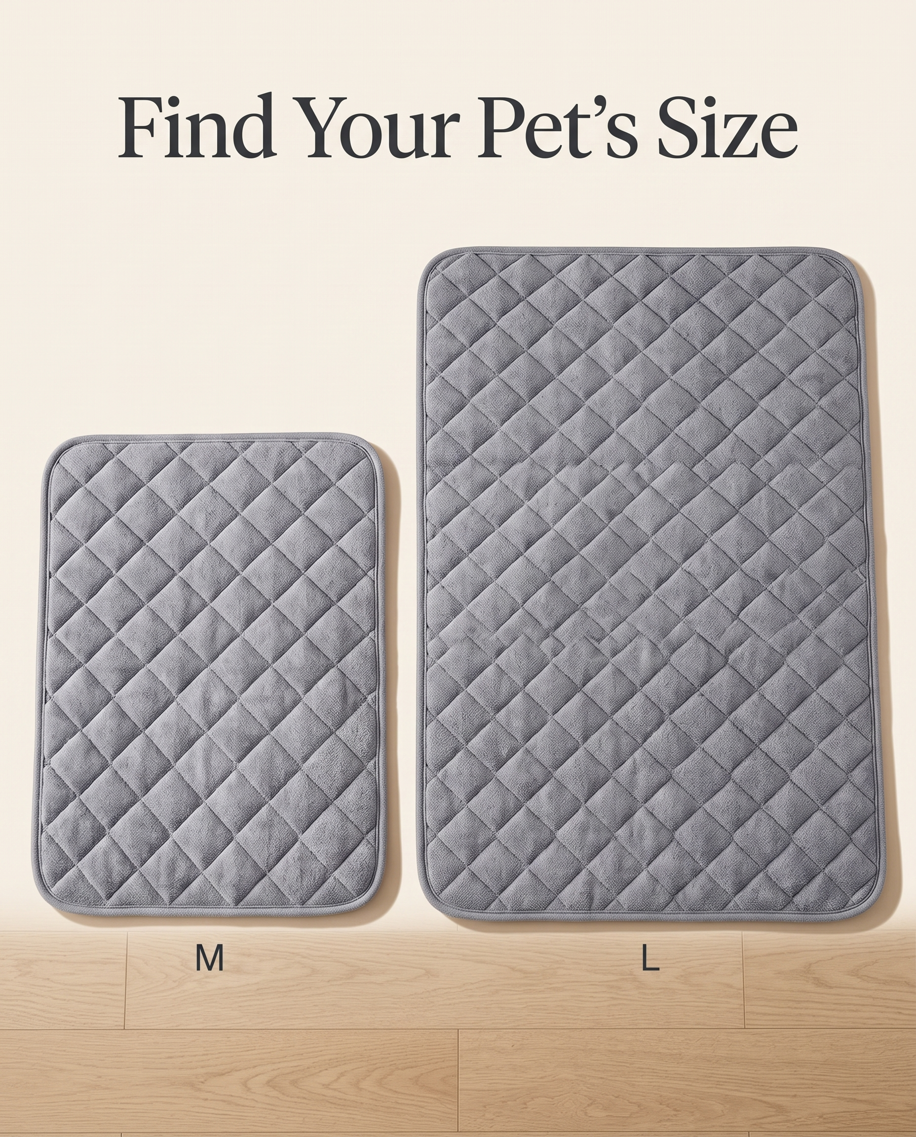 Zivol Cool pet cooling mat size guide - M 70x55cm up to 30lb and L 100x70cm up to 60lb
