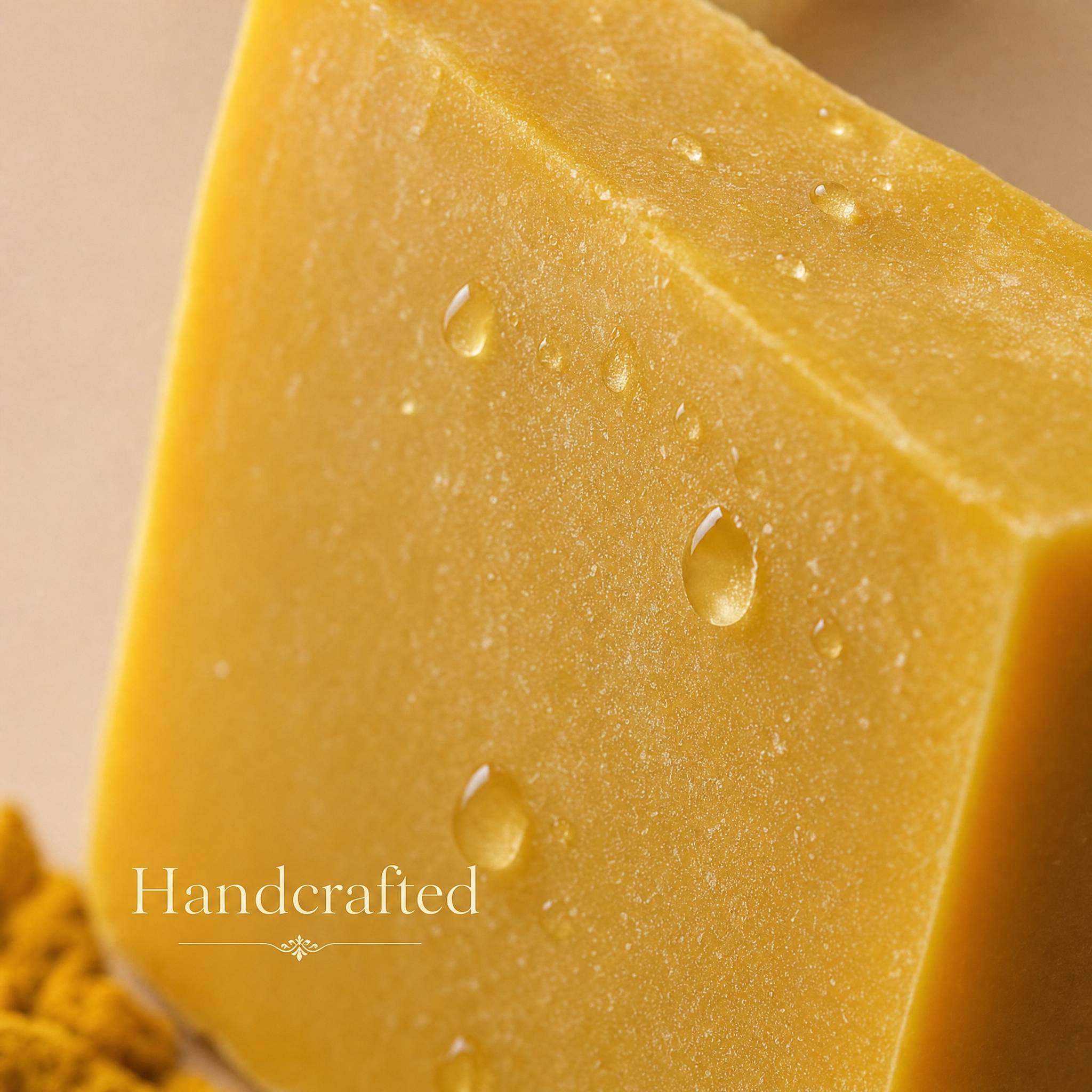 Zivol Glow handcrafted soap texture close-up