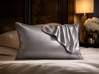Zivol Silk mulberry silk pillowcase in slate grey