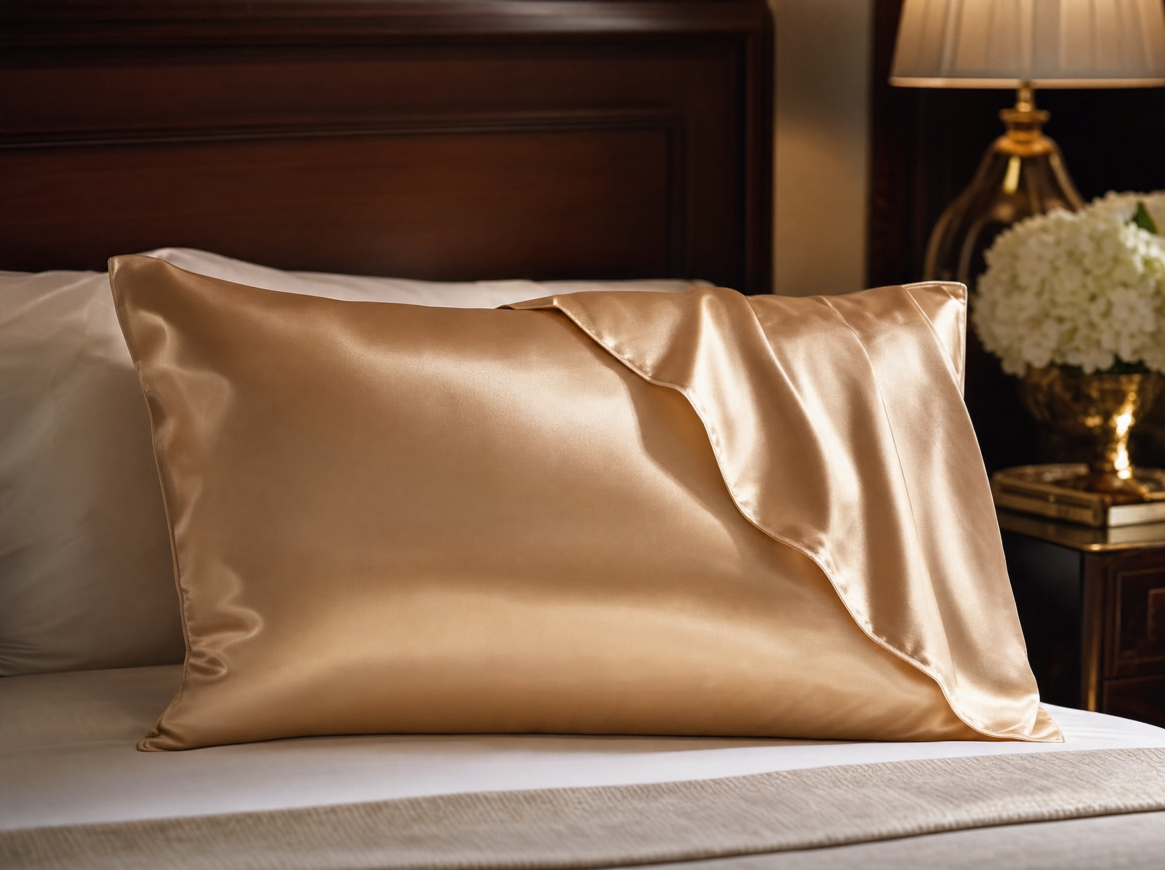 Zivol Silk mulberry silk pillowcase in champagne gold