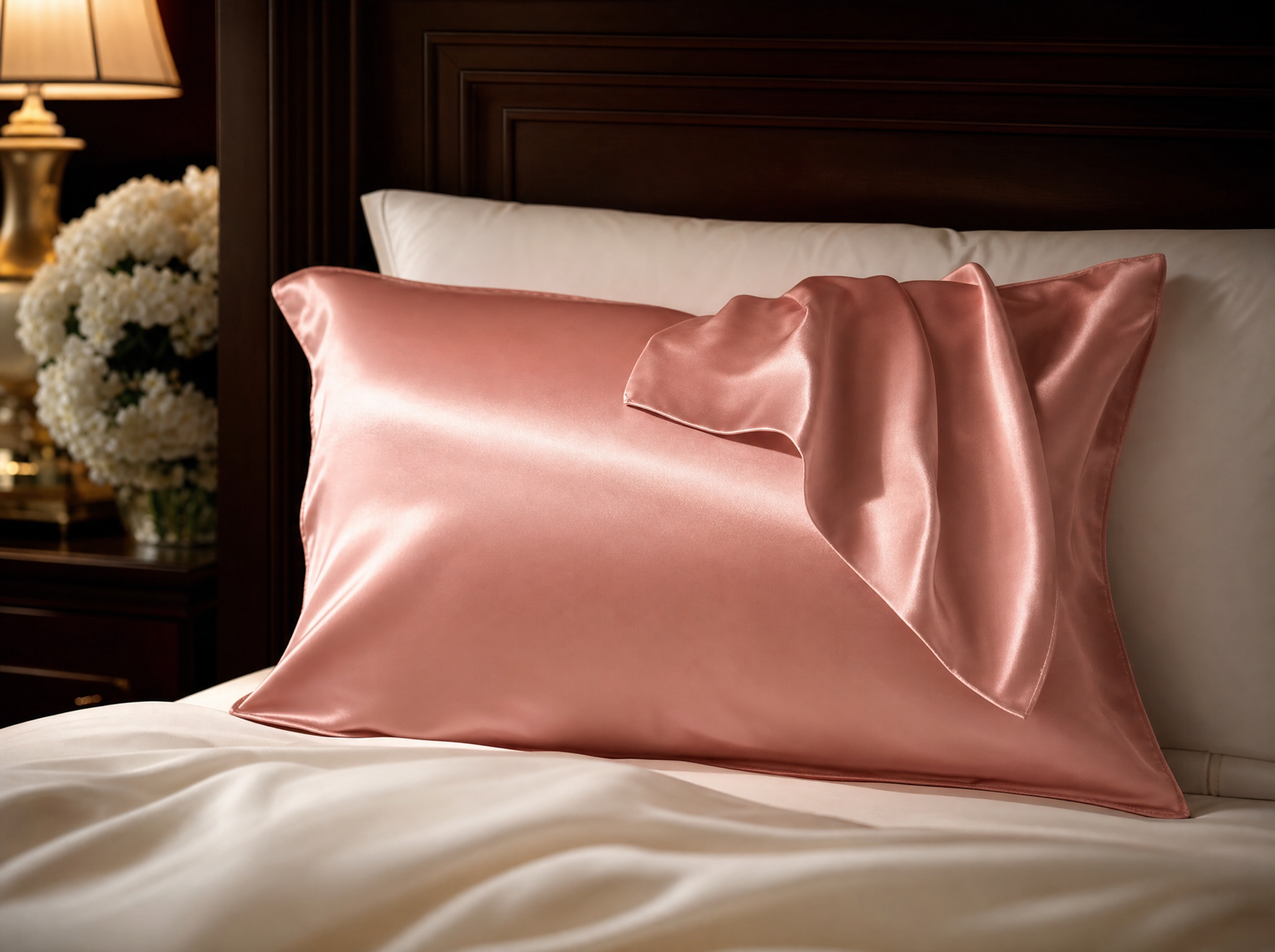 Zivol Silk mulberry silk pillowcase in blush pink