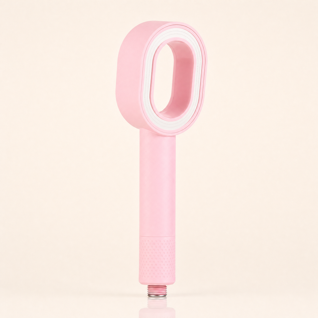 Zivol Pure filtered shower head in Blush Pink
