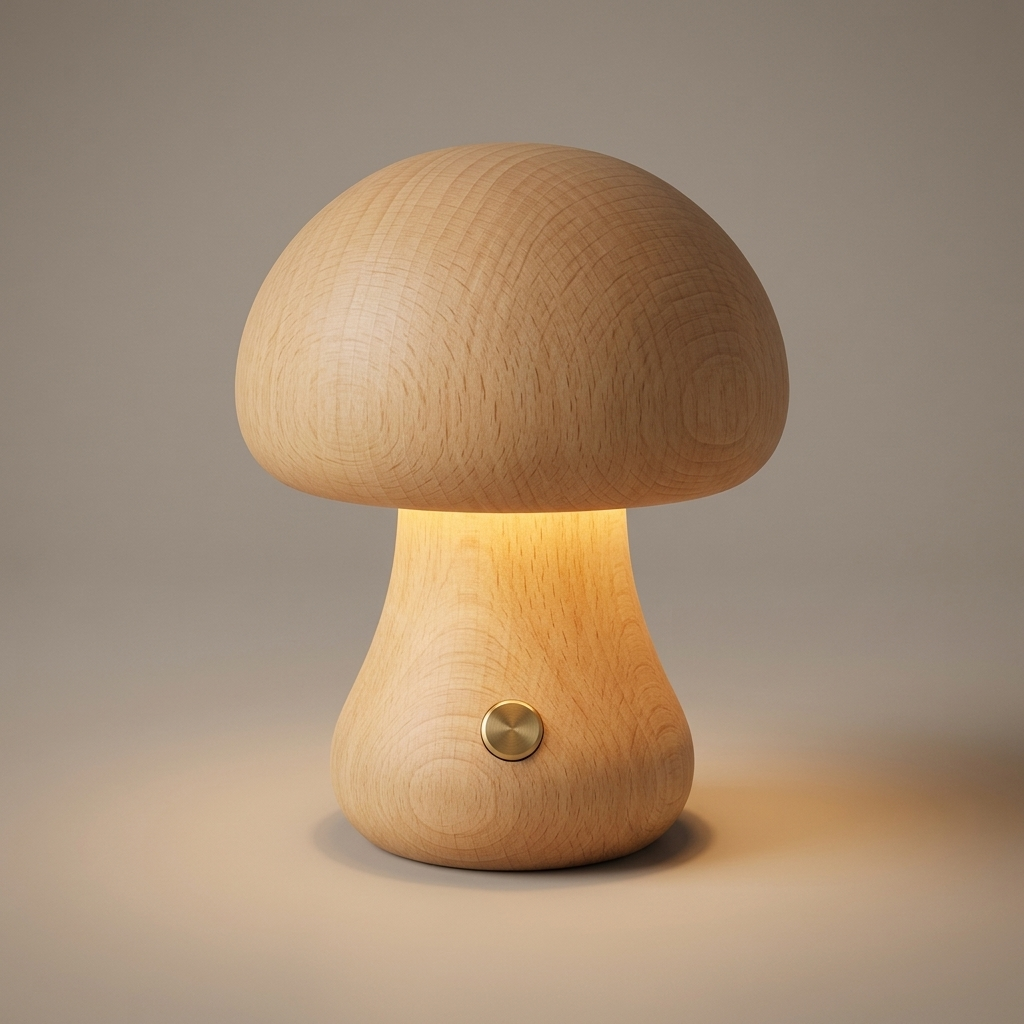 A single Zivol Grove lamp in pale beech