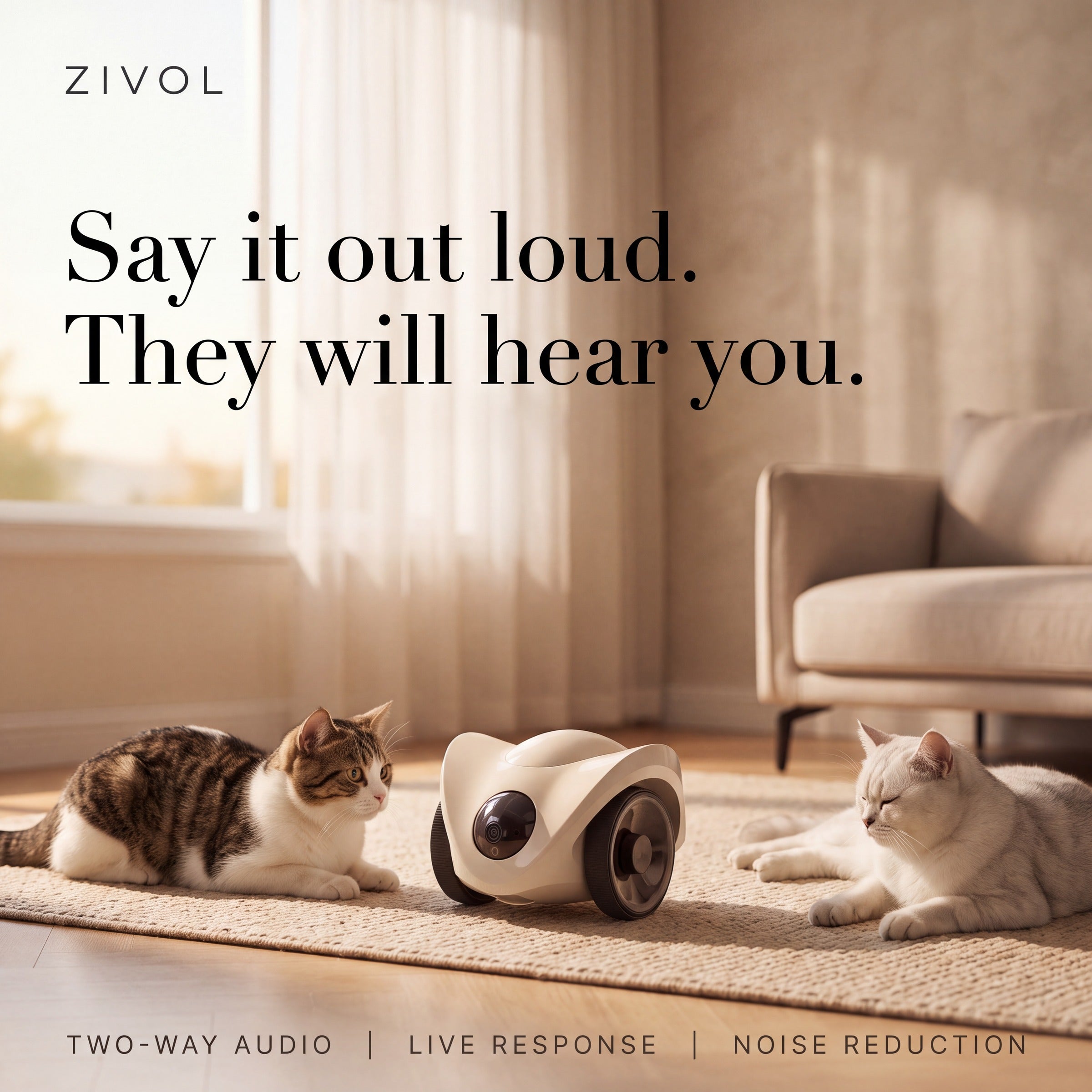 Say it out loud, they will hear you — two-way audio with your pet